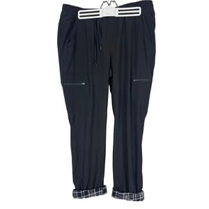 EDDIE BAUER Womens Fleece-Lined Joggers | Black | Size 10
